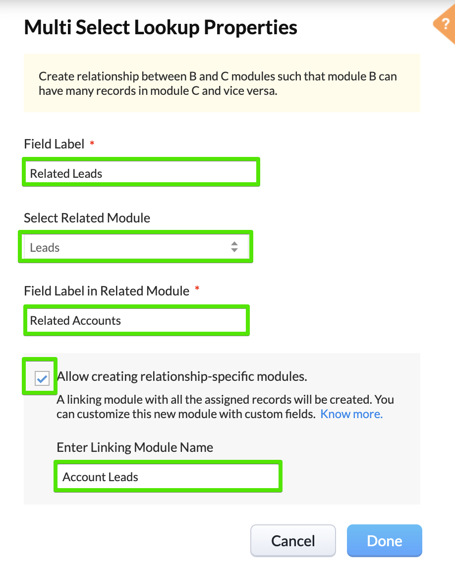 Link Leads and Accounts – Multi-Select Lookup options Multi Select Module For Leads And Accounts Zoho CRM