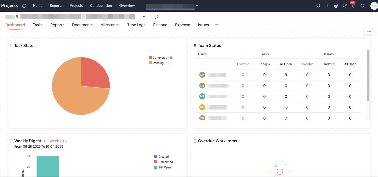 Zoho Projects